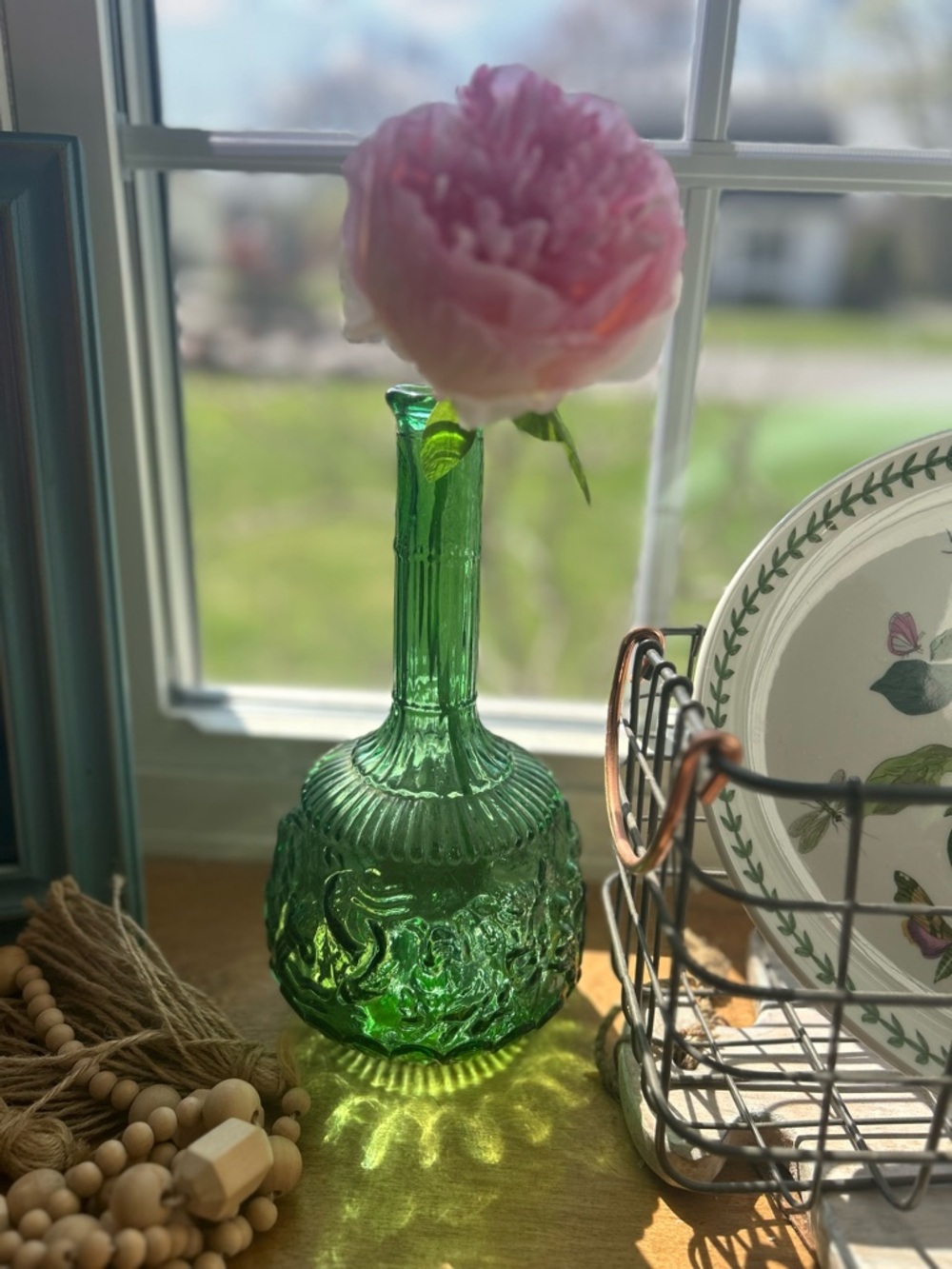 MCM Green Empoli Impoli Art Glass Astrology Zodiac Genie Bottle 1960’s 🇮🇹